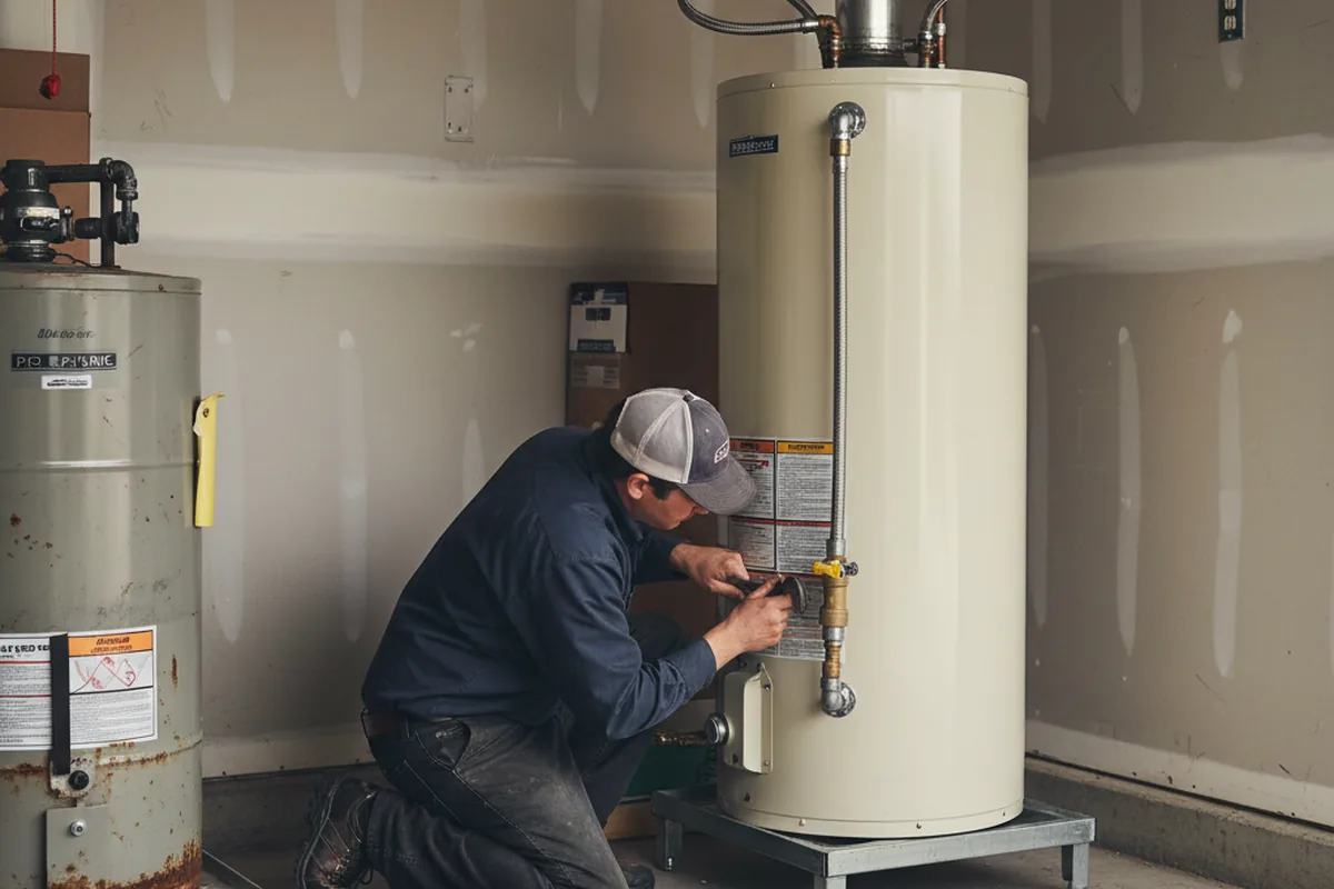 Water heater and shutoff valve replacement in Polo